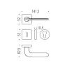 Дверна ручка Colombo Design RoboquattroS ID 51 матовий вінтаж (35994)