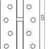 Петля дверна Fuxia 125*2,5 (1 подш, сталь) полірована латунь (права)