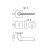Дверная ручка Colombo Design RoboquattroS ID 51 матовый хром (33568)