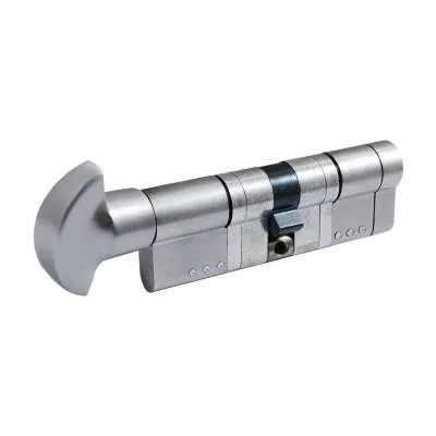 Цилиндр Securemme 361PCS4545115 K64 45/45 мм 5кл +1 монтажный ключ/ручка матовый хром (52287)