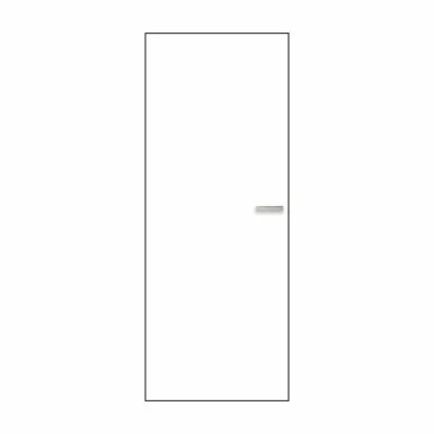 Дверний блок фарбований білий, алюміній СIN у сборі, універсальний