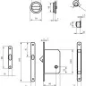 Комплект для розсувних дверей RDA 4120 SC матовий хром (11644)