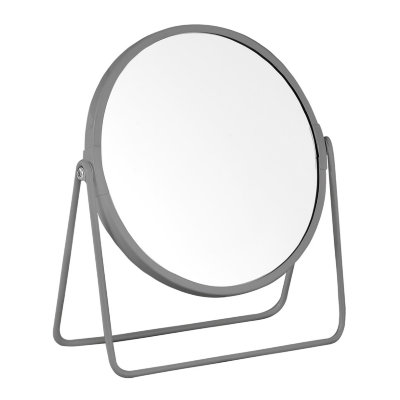 Trento Зеркало круглое настольное двухстороннее серый (54394)