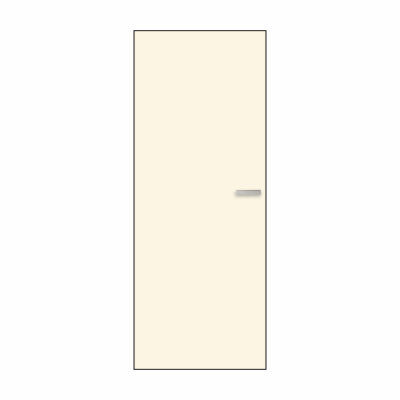 Дверний блок фарбований Кремово білий/алюміній  СIN  у сборі,універсальний