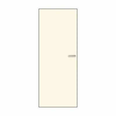 Дверний блок фарбований Кремово білий, алюміній СIN у сборі, універсальний