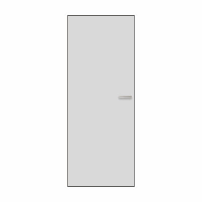 Дверний блок фарбований Папірусно білий/алюміній  СIN  у сборі,універсальний