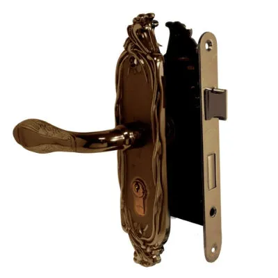Комплект RDA Antique Collection AC-46Y55 матова антична латунь ключ + замок 968-45 + циліндр 70мм 5 ключів (26024)