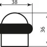 Дверной стопор Colombo Design CD 112 матовый хром (4001)