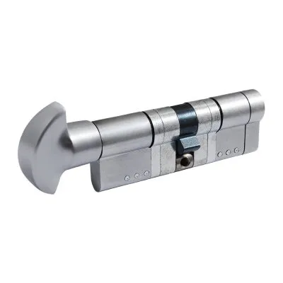 Цилиндр Securemme 361PCS4040115 K64 40/40 мм 5кл +1 монтажный ключ/ручка матовый хром (52290)
