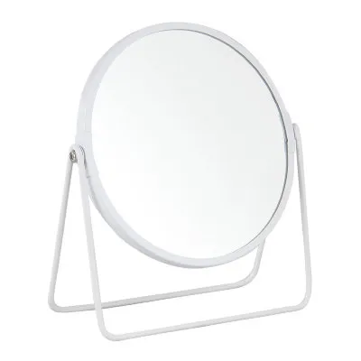 Trento Зеркало круглое настольное металл, белое