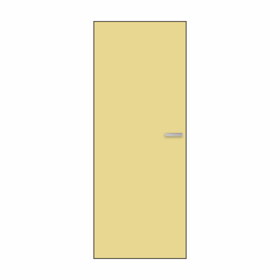 Дверний блок фарбований Слонова кістка/алюміній  СIN  у сборі,універсальний