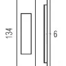 Ручка на раздвижные двери Colombo Design ID411, матовый черный (48813)