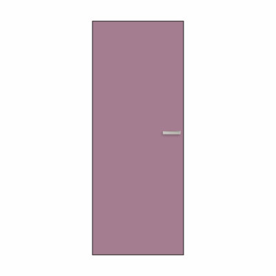Дверний блок фарбований пастельний фіолет/алюміній  СIN  у сборі,універсальний