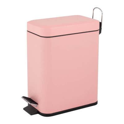 Ведро для мусора с педалью Trento, розовое (26048)