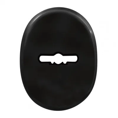 Декоративная накладка круглая под сувальдный ключ чёрный мат
