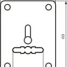 Декоративная накладка со шторкой Comit 02 под сувальдный ключ хром (46734)