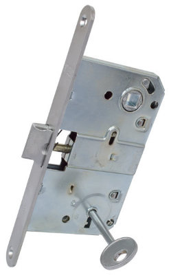Механізм з ключем АRT DOOR M90K матовий хром 90мм (sale)