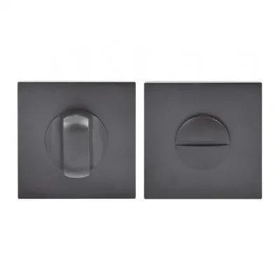 Дверна накладка під WC Comit Novelty А, Tucanо А, чорний матовий (розетта 6 мм)