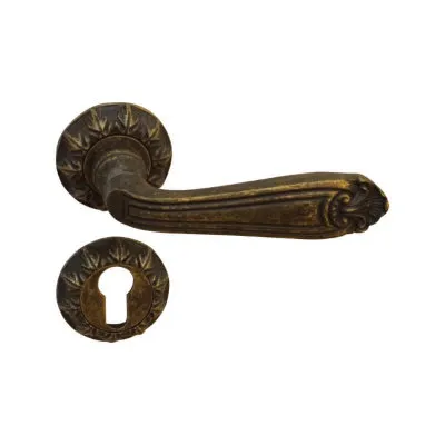 Дверна ручка RDA Antique Collection з накладками під ключ бронза антична (20371)