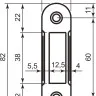 AGB Art. B014029612 Відповідна планка Polaris Easy-Fix ​​1,2 мм антична латунь (45826)