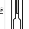 Шпингалет врезной 150/16 откидной мат.хром AGB D003201534 (2793)