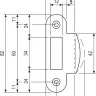 Ответная планка к механизму AGB Art. B010001391 совм. с полукруглым отбойником 8мм, белая (49367)
