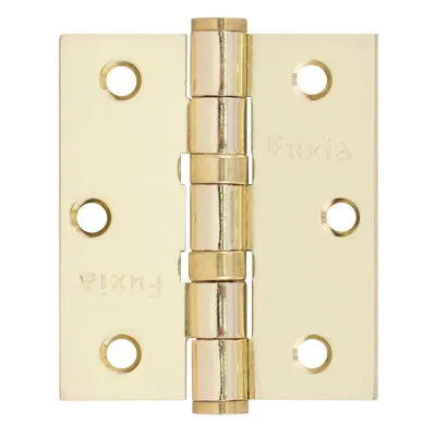 Завіса дверна Fuxia 75 * 2,5 (2 підшипника, сталь) полірована латунь (12156)
