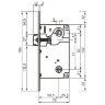 AGB B010135003 Механізм WC для міжкімнатних дверей латунь