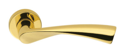Дверна ручка Colombo Design Flessa CB51 полірована латунь 50мм розетта