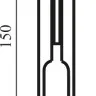 Шпингалет врезной 150/16 откидной никелированный AGB D003201506 (1773)
