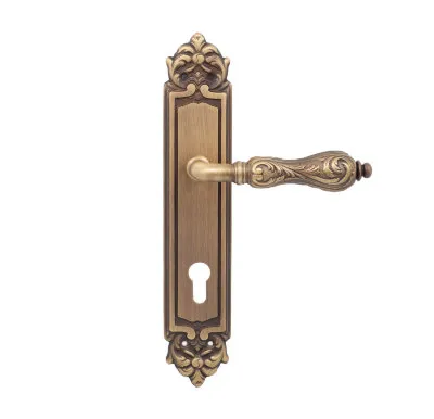 Дверная ручка на планке Fimet 147-280 F43 Flora матовая бронза (40459)