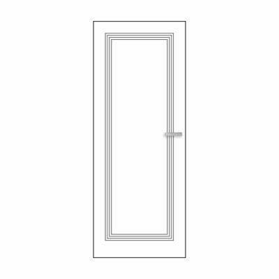 Дверний блок фарбований білий/алюміній  С1IN  у сборі,універсальний