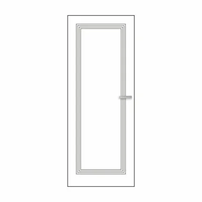 Дверний блок фарбований білий, алюміній С1IN у сборі, універсальний