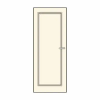 Дверний блок фарбований Кремово білий/алюміній  С1IN  у сборі,універсальний