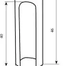 Ковпачок для дверної завіси STV SC14 хром (алюміній) (28590)