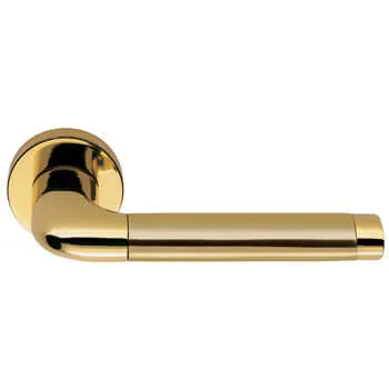 Дверная ручка Colombo Design Taipan LC11 полированная латунь/матовое золото 45мм розета (993)