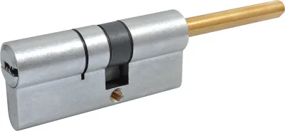 Цилиндр Securemme 3101QCS30401X5 К1, со штоком, 30/40 мм, 5 ключей + 1 монтажный ключ, матовый хром (пара)