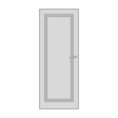 Дверний блок фарбований Папірусно білий, алюміній С1IN у сборі, універсальний