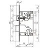 Механізм для міжкімнатних дверей AGB Centro B010255003 латунь 85мм (438)