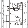 Механізм для міжкімнатних дверей AGB Centr B010255006, нікель, 85мм