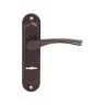 Ручка на планці BR-55 коричнева ключ (до механізму 968-55) (36763)