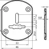 Комплект декоративних накладок Protect PT-917 під сувальдний ключ матовий хром (40175)