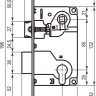 Механизм для межкомнатных дверей AGB B010255034,матовый хром 85мм (3328)