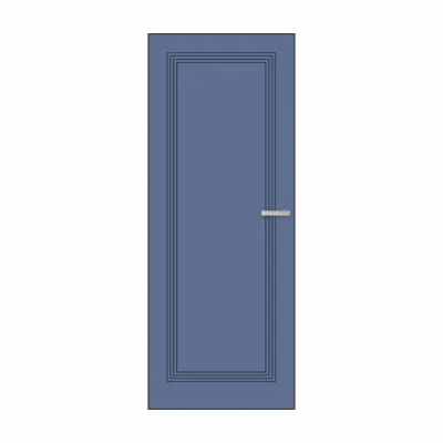 Дверний блок фарбований Блакитний синій, алюміній С1IN у сборі, універсальний