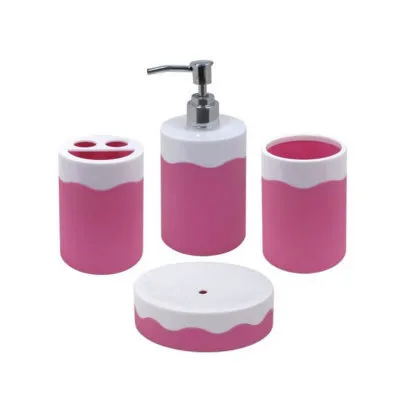 Набор аксессуаров для ванной комнаты Trento Marinella, розовый (35018)