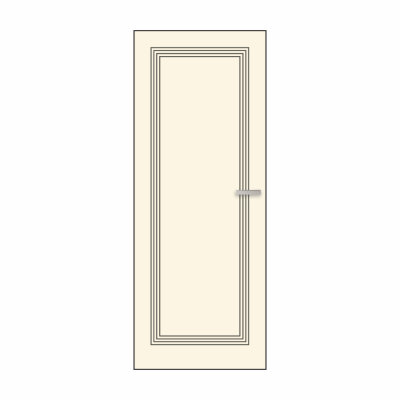 Дверний блок фарбований Кремово білий/алюміній  СTS1IN  у сборі,універсальний