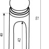 Колпачок для дверной петли Comit D14 матовый хром (26471)