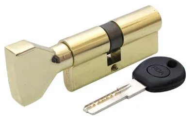 Циліндр дверний RDA 30/40мм лазерний 70мм 5 ключів круглий поворотник латунь (12080)