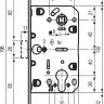 AGB B011035003 Механизм для межкомнатных дверей Mediana Evolution под цилиндр латунь 85мм (15837)