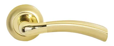 Дверная ручка Firenze Luxury Capri полированная латунь/матовая латунь R ф/з (33105)